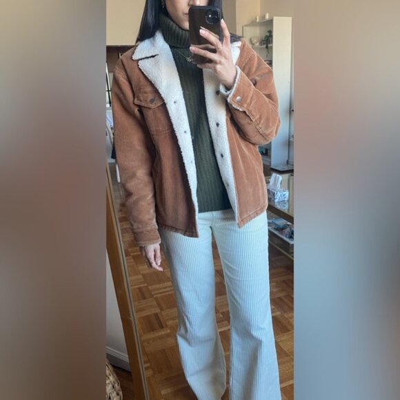 Urban Outfitters Corduroy Sherpa Jacket - Picture 1 of 6